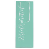 Seaooam様式化スクリプト結婚の花嫁メイド ワインギフトバッグ (正面)