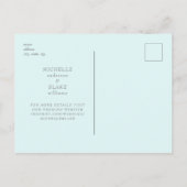 Seaooam B/Wカップル写真ウェディング日付を保存 ポストカード (裏面)