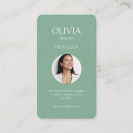 Seaooam Green Photo Social QRコード 名刺