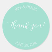 Seaooam Stylized結婚's Thank You ラウンドシール (正面)