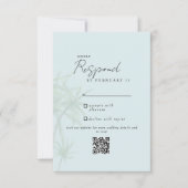Seaooam TropicalのモダンQR結婚コードRSVP II 出欠カード (正面)
