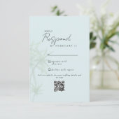 Seaooam TropicalのモダンQR結婚コードRSVP II 出欠カード (スタンド正面)