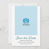 Seaooam Waves Photo Save the Date Card セーブザデート (正面)