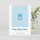 Seaooam Waves Photo Save the Date Card セーブザデート (スタンド正面)