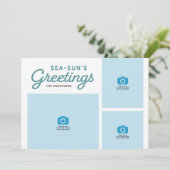 Seaooam Waves Sea-SunのGreetings Photo シーズンカード (スタンド正面)