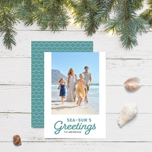 Seaooam Waves Sea-SunのGreetings Photo シーズンカード