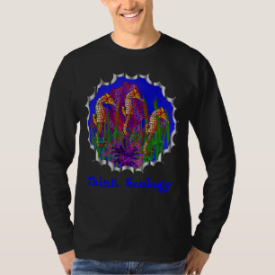 Seaquariumのワイシャツのアネモネファンの珊瑚海の馬 Tシャツ