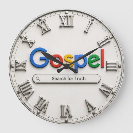 Search for Truth Bible Inspired Gospel ラージ壁時計 (正面)