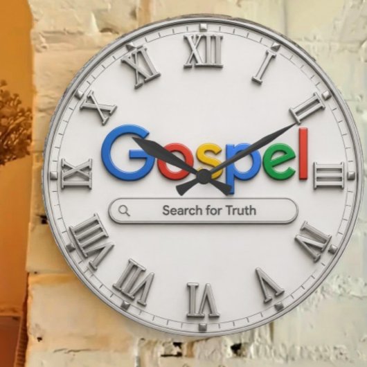 Search for Truth Bible Inspired Gospel ラージ壁時計
