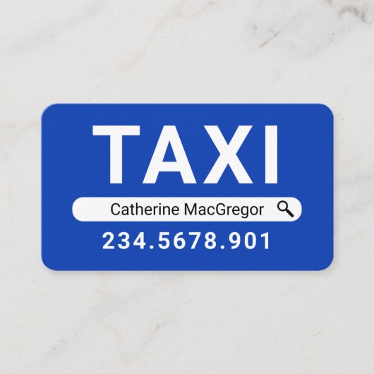 Search Your Name Taxi Driver 名刺 (正面)