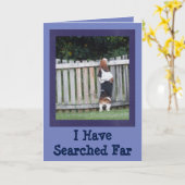 Searching Basset Houndとの友情カード カード (黄色い花)