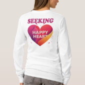 Searching Happyハート基本長袖 Tシャツ (裏面)