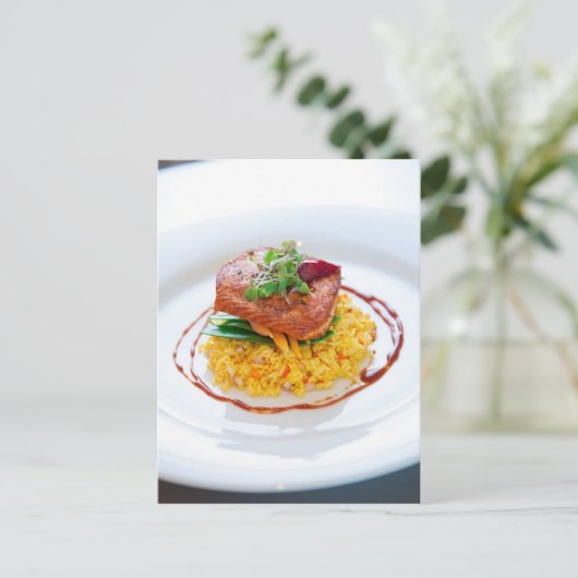 Seared Salmon Postcard ポストカード (スタンド正面)