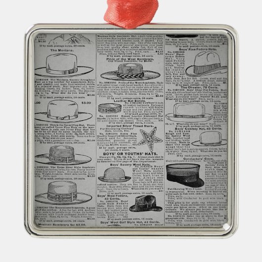 Searsのシカゴのカタログのノロジカからのページの メタルオーナメント (正面)