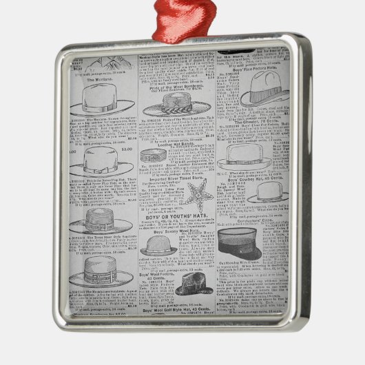 Searsのシカゴのカタログのノロジカからのページの メタルオーナメント (左)