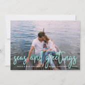 Seas and Greetings | Nautical Holiday Photo Card シーズンカード (正面)