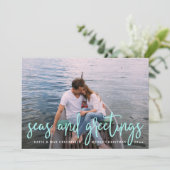 Seas and Greetings | Nautical Holiday Photo Card シーズンカード (スタンド正面)