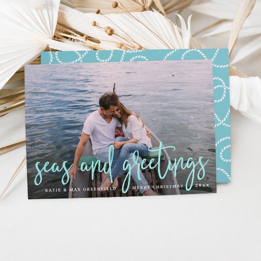Seas and Greetings | Nautical Holiday Photo Card シーズンカード
