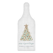 "Seas & Greetings" ビーチハウス クリスマス オイスター カッティングボード (正面)