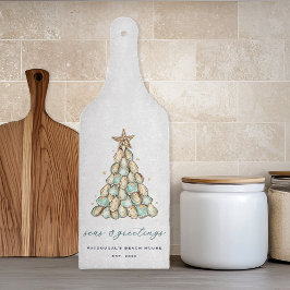 "Seas & Greetings" ビーチハウス クリスマス オイスター カッティングボード