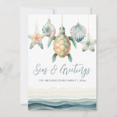 Seas & Greetings Coastal Christmas Photo シーズンカード (正面)