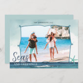 Seas & Greetings Coastal Christmas with photo シーズンカード (正面/裏面)