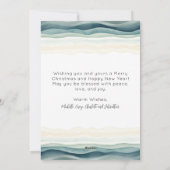 Seas & Greetings Watercolor Coastal Christmas シーズンカード (裏面)