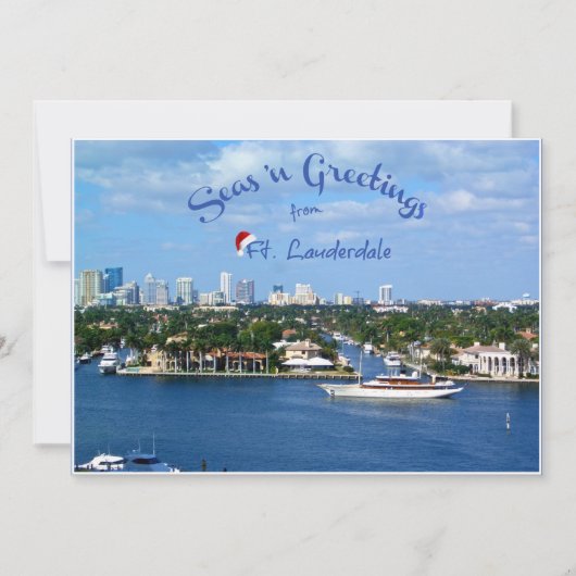 Seas n Greetings from Sunny Ft Lauderdale Florida シーズンカード (正面)