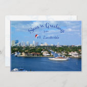 Seas n Greetings from Sunny Ft Lauderdale Florida シーズンカード (正面/裏面)