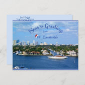Seas n Greetings from Sunny Ft Lauderdale Florida ポストカード (正面/裏面)