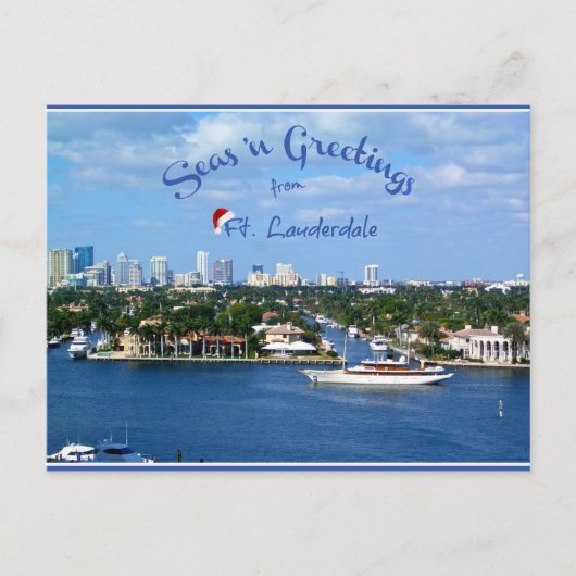 Seas n Greetings from Sunny Ft Lauderdale Florida ポストカード (正面)