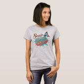 seas the 80s – バタフライスプラッシュ合成波ティー tシャツ (正面フル)