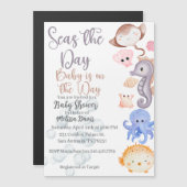 Seas the Day Baby Shower Invitation マグネット招待状 (正面/裏面)