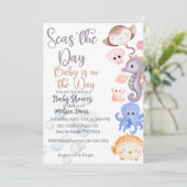 Seas the Day Baby Shower Invitation  招待状 (スタンド正面)