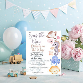 Seas the Day Baby Shower Invitation  招待状