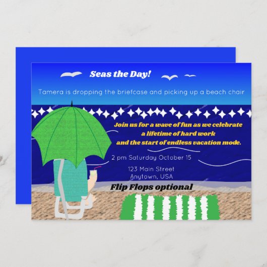 Seas the Day Retirement 招待状 (正面/裏面)