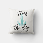 Seas the Day Throw Pillow クッション (正面)