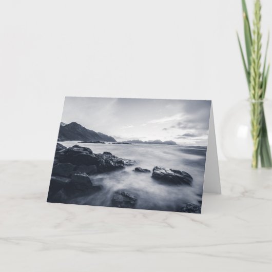 Seascapeモノクロ写真 カード (正面)