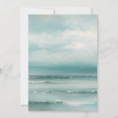 Seascape "帆船"風景優雅な結婚式 招待状 (裏面)