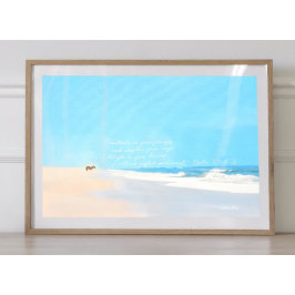 Seascape 絵を描's Psalm 119 15 16 Bible Verse ポスター