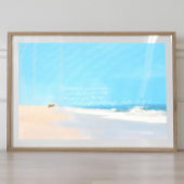 Seascape 絵を描's Psalm 119 15 16 Bible Verse ポスター