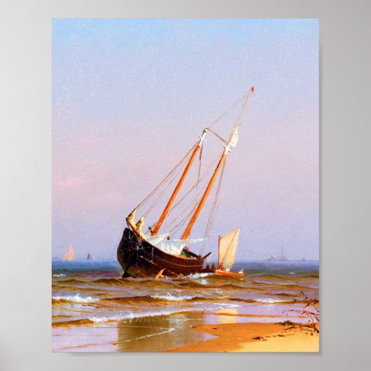 Seascape、Alfred Thompson Bricherが船を回る ポスター (正面)