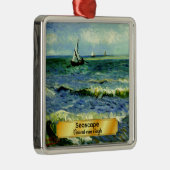 Seascape, art 素晴らし絵を描's by Vanゴッホオーナメント メタルオーナメント (右)