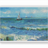 Seascape at Les Saintes-Maries Fine Art シール (正面)