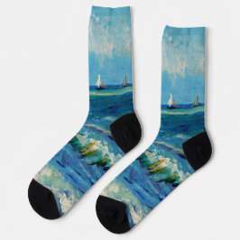 Seascape at Les Saintes-Maries Fine Art ソックス