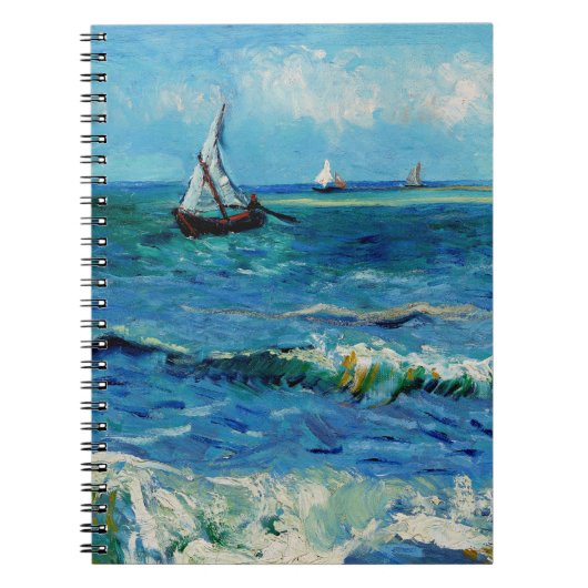 Seascape at Les Saintes-Maries Fine Art ノートブック (正面)