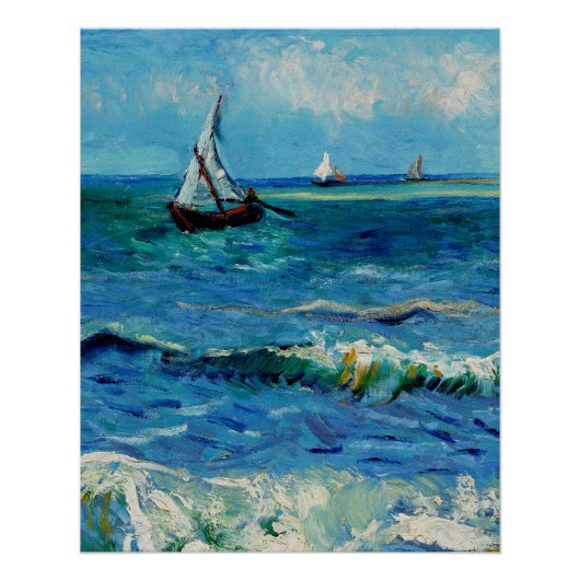 Seascape at Les Saintes-Maries Fine Art ポスター (正面)