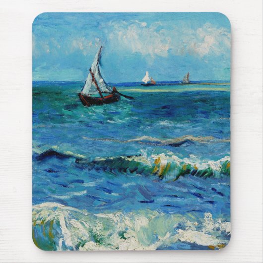 Seascape at Les Saintes-Maries Fine Art マウスパッド (正面)