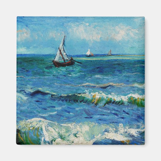 Seascape at Les Saintes-Maries Fine Art マグネット (正面)