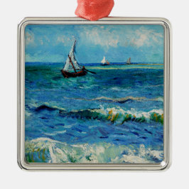Seascape at Les Saintes-Maries Fine Art メタルオーナメント